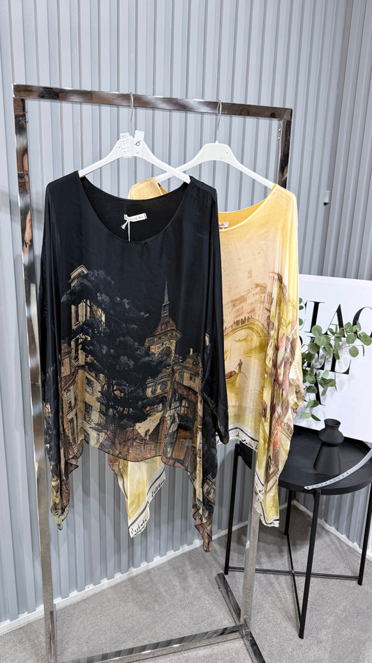 15 šilko palaidinė "Miestas"